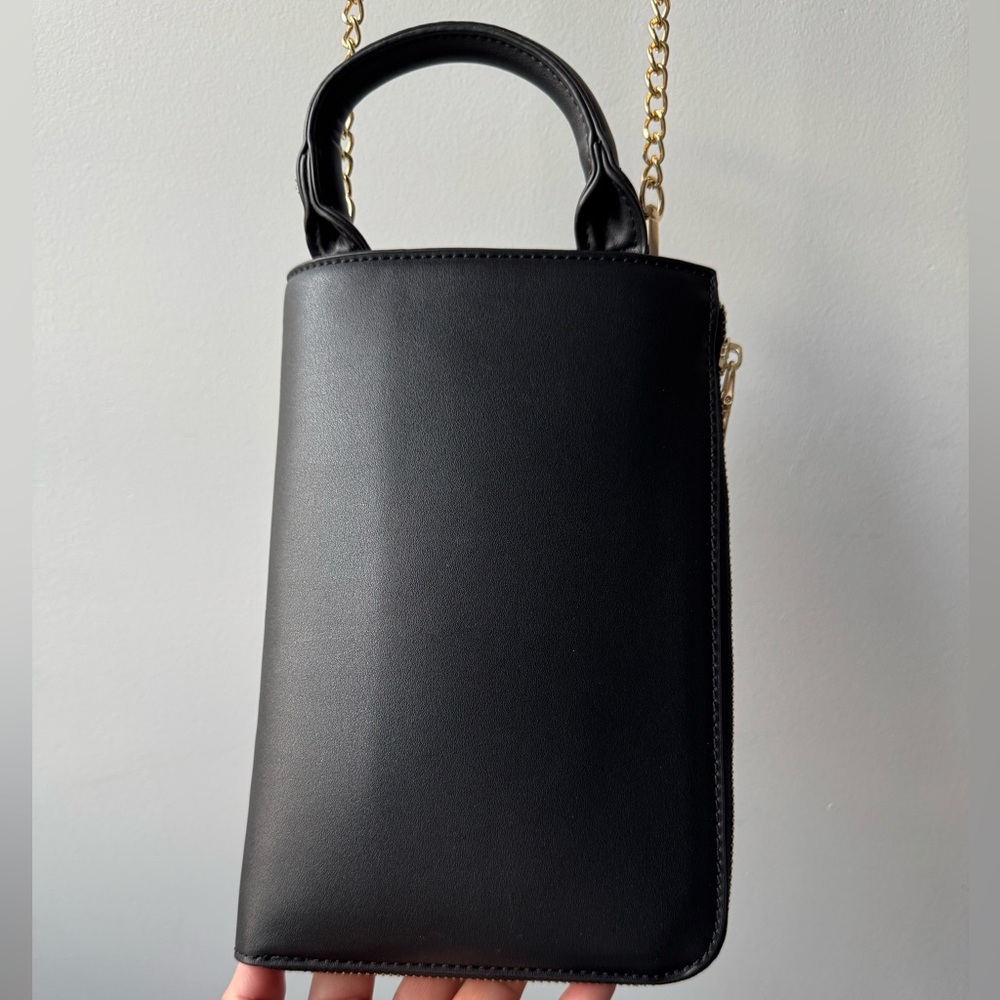 NWT JOSEPH D'AREZZO Sunglass Woman Top Handle Bag Black - Picture 7 of 9